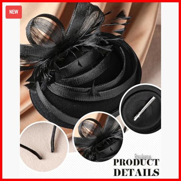 Elegant Feather Fascinator Hat with Dual-Wear Clip and Headband for Special main image 5